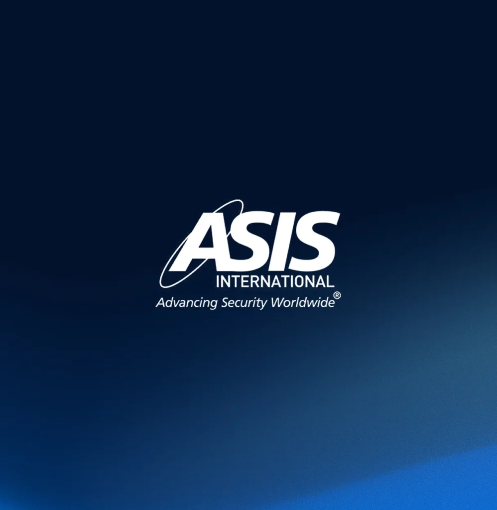 ASIS International logo on a dark blue background, the standards behind Circadian Risk's methodology