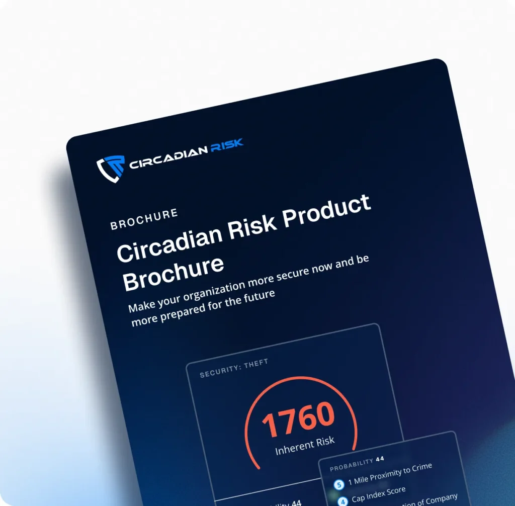 Circadian Risk Product Brochure cover showing an inherent risk score of 1760